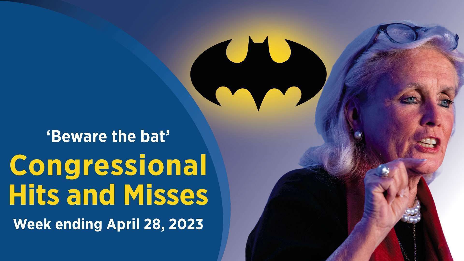 Michigan Rep. Debbie Dingell shares her fear of bats with the House Natural Resources Committee in this week’s Congressional Hits and Misses.