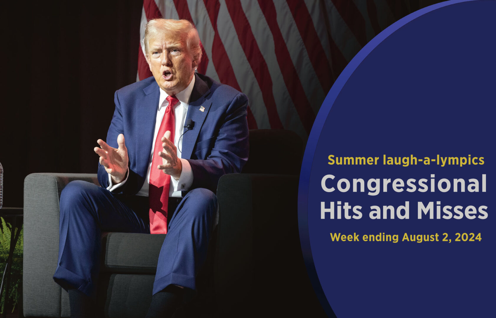 Former President Donald Trump is seen at the National Association of Black Journalists (NABJ) convention on July 31, 2024 in Chicago.