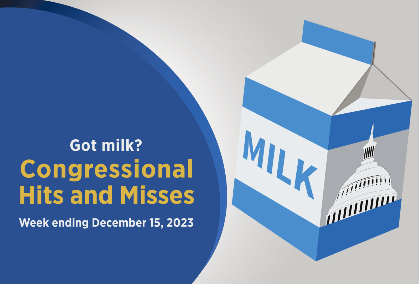 Lawmakers on Capitol Hill talked up the wholesomeness of whole milk this week.