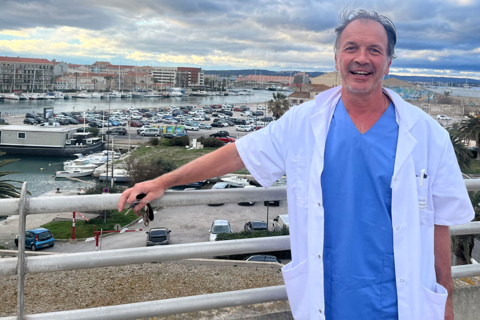 Gynecologist Frantz Bousquet is pictured outside his hospital in Sete, France, on March 11. He is one of the only physicians in the area who performs abortions.