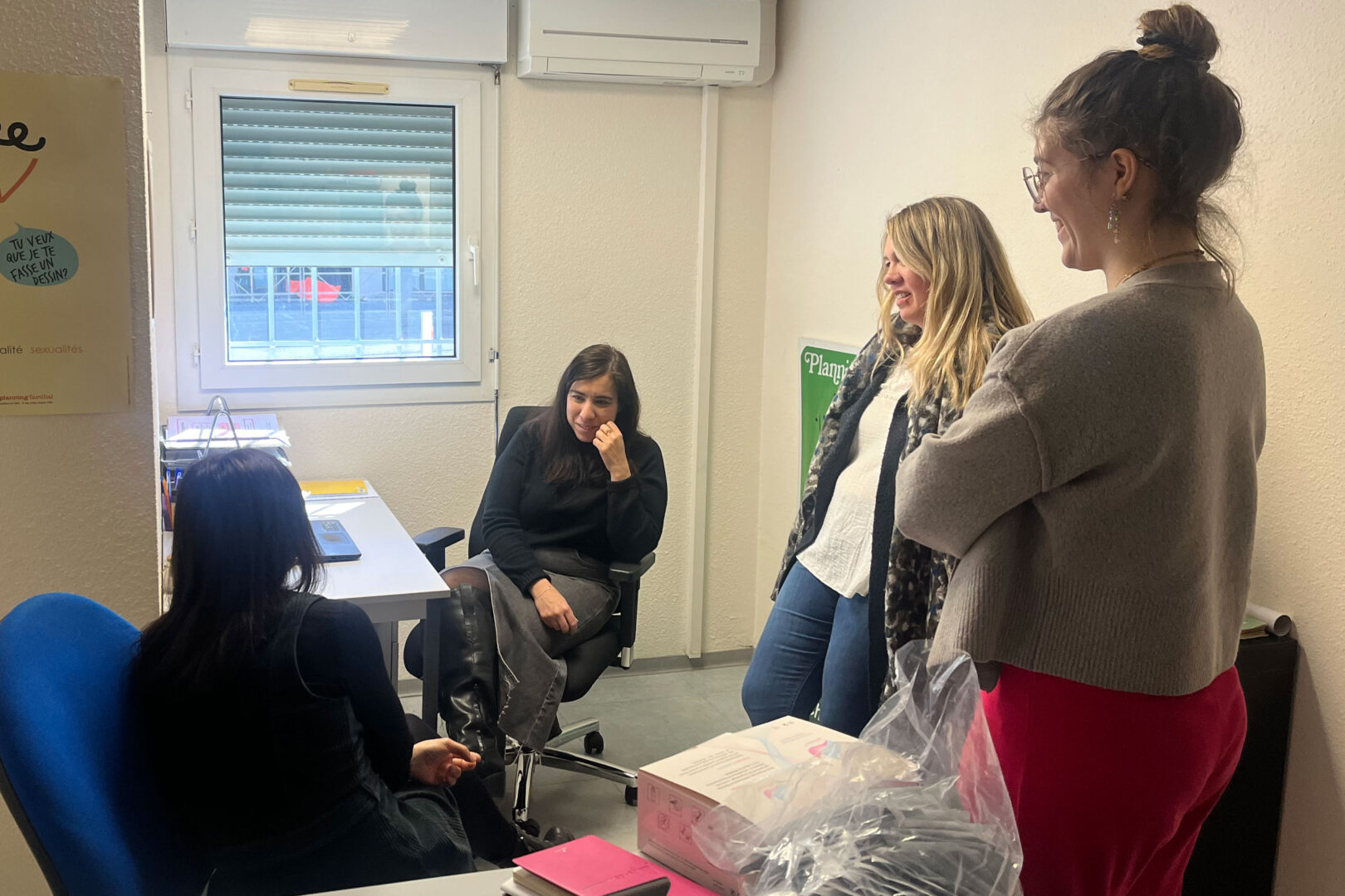 MONTPELLIER, FRANCE — Volunteers and staffers at a family planning clinic, are pictured on March 13, 2024.