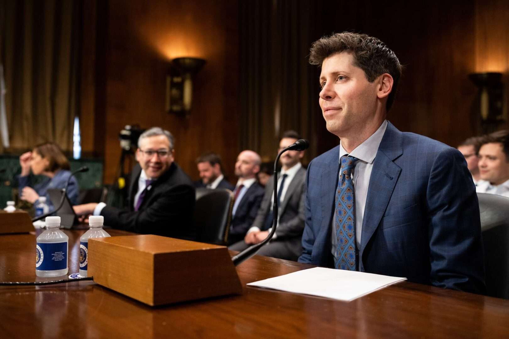 Sam Altman, CEO of OpenAI, testifies before the Senate Judiciary Subcommittee on Privacy, Technology, and the Law Subcommittee on May 16.