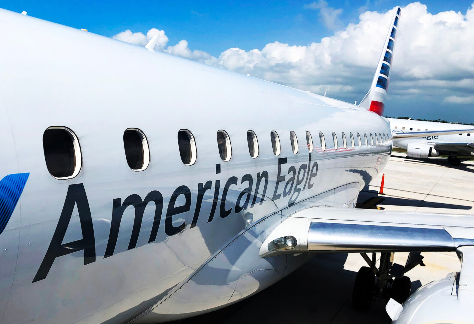 An American Eagle plane is seen at Key West International Airport, on Thursday, February 23, 2023. 