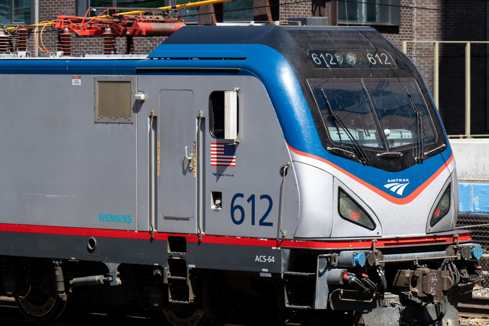  An Amtrak train pulls into Union Station in Washington on Friday, April 22, 2022.