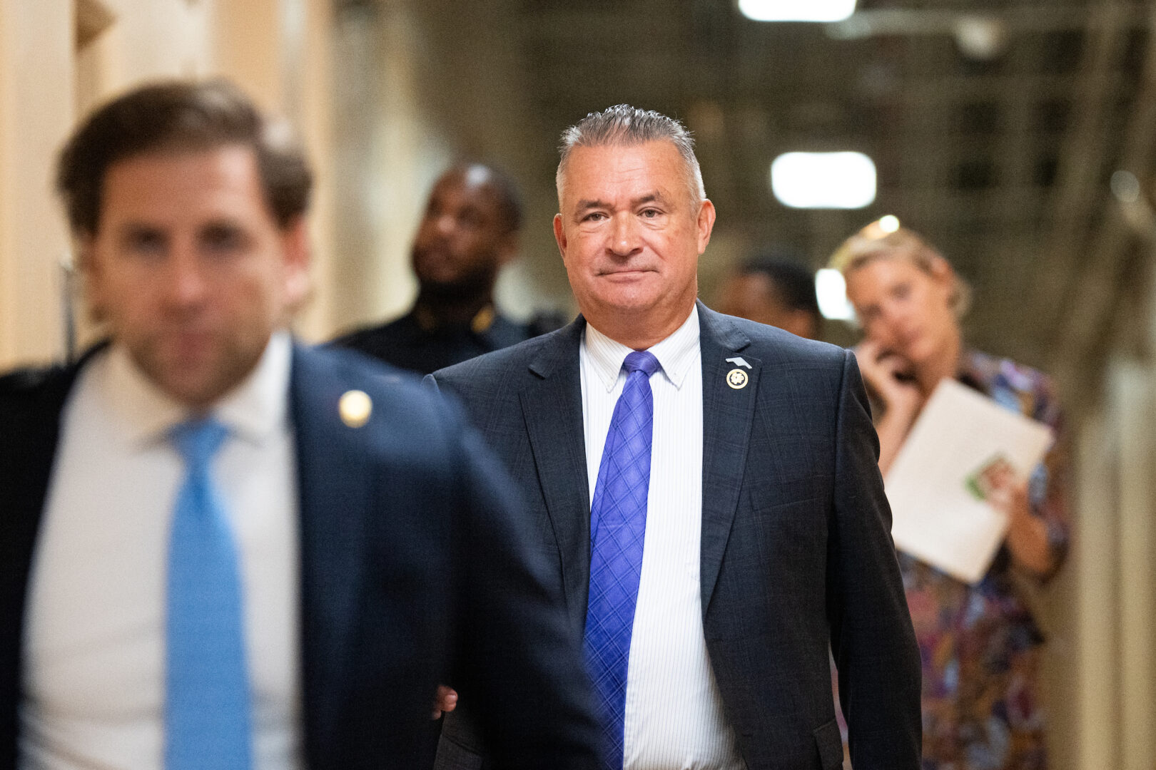 Rep. Don Bacon, R-Neb., arrives for the House Republican Conference meeting in the Capitol on Tuesday, Sept. 10, 2024. (Bill Clark/CQ Roll Call)