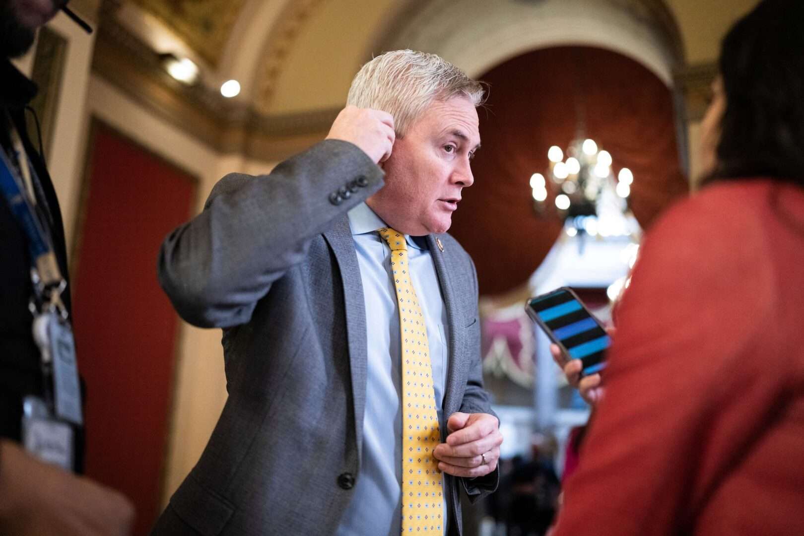 Rep. James Comer, R-Ky., in the Capitol on Jan. 12., the day he and two other Republicans released a bill that would prohibit federal officials from influencing third party content on social media.