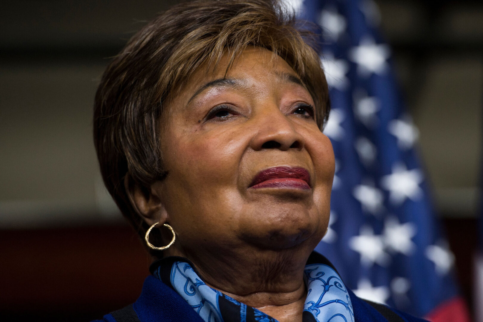 Former Texas Rep. Eddie Bernice Johnson is seen here at a news conference with other House Democrats in April 2019.