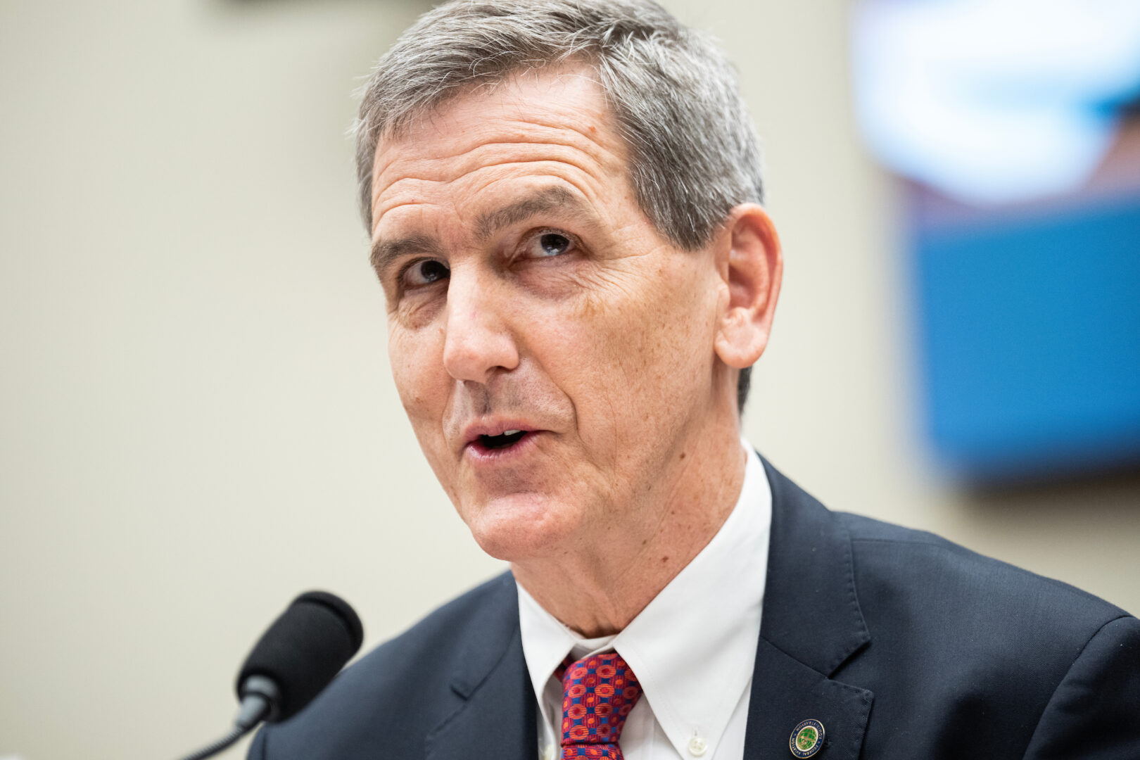 Michael Whitaker, administrator of the Federal Aviation Administration, testifies during a House Transportation and Infrastructure Committee hearing on Feb. 6.