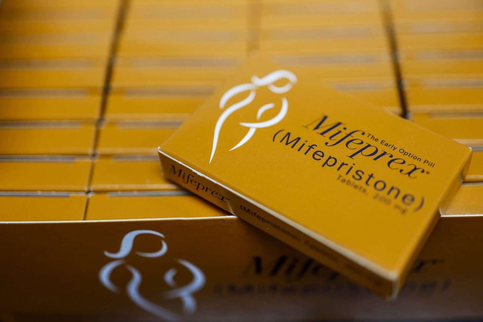 Packages of Mifepristone tablets are displayed at a family planning clinic. The U.S. Court of Appeals for the 5th Circuit on Wednesday heard arguments in the Food and Drug Administration’s approval and regulation of a the abortion drug mifepristone. 