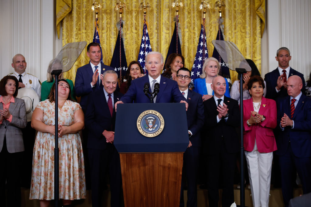 President Joe Biden announces policies Tuesday that will provide protections for undocumented immigrants married to U.S. citizens, allowing them to obtain work authorization and streamline their path to citizenship.