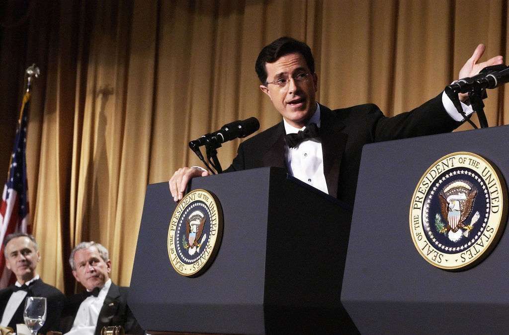 Stephen Colbert was the featured comedian at the 2006 White House Correspondents Dinner. He was in a difficult position with his Comedy Central alter ego, says WHCA historian George Condon.