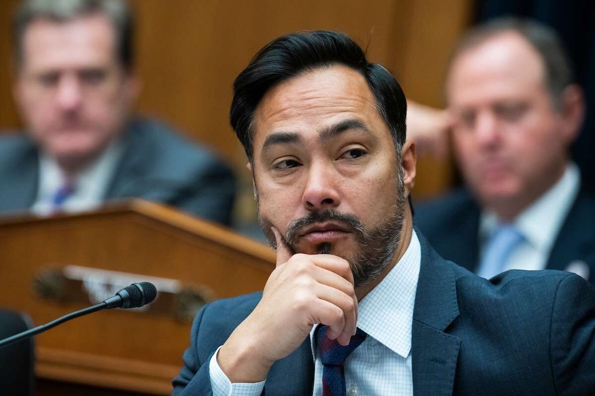 Rep. Joaquin Castro, D-Texas, shown in March, calls a Trump-era regulatory shift "essentially a giveaway to gun manufacturers. "