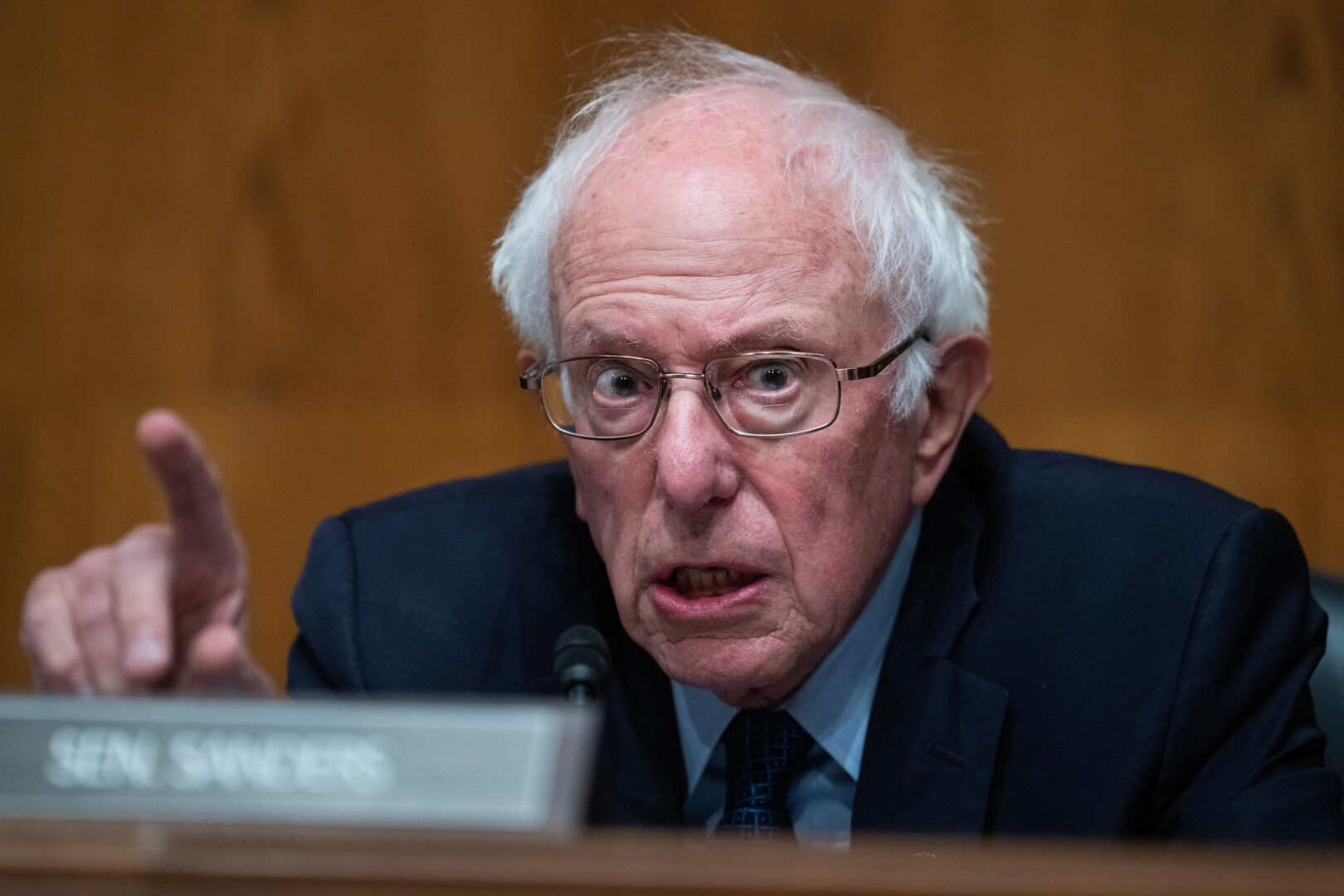 Chairman Bernie Sanders, I-Vt., speaks during a Senate Health, Education, Labor and Pensions Committee hearing in 2023.