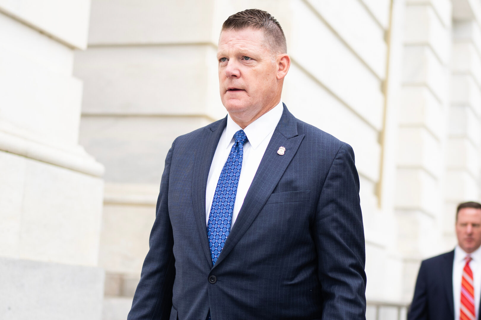 Ron Rowe, acting director of the Secret Service, leaves the Capitol in July after a briefing with senators. 