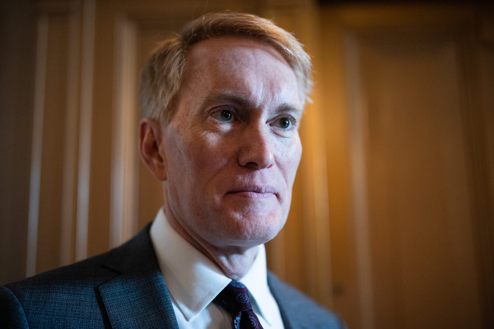 Oklahoma Republican Sen. James Lankford is pictured in the Capitol during votes on July 31. Lankford on Tuesday blocked a resolution expressing a sense of the Senate that every patient should have the right to emergency health care, including abortion, regardless of where they live, saying that “there is no state in America where a woman faces prosecution for having an abortion.”