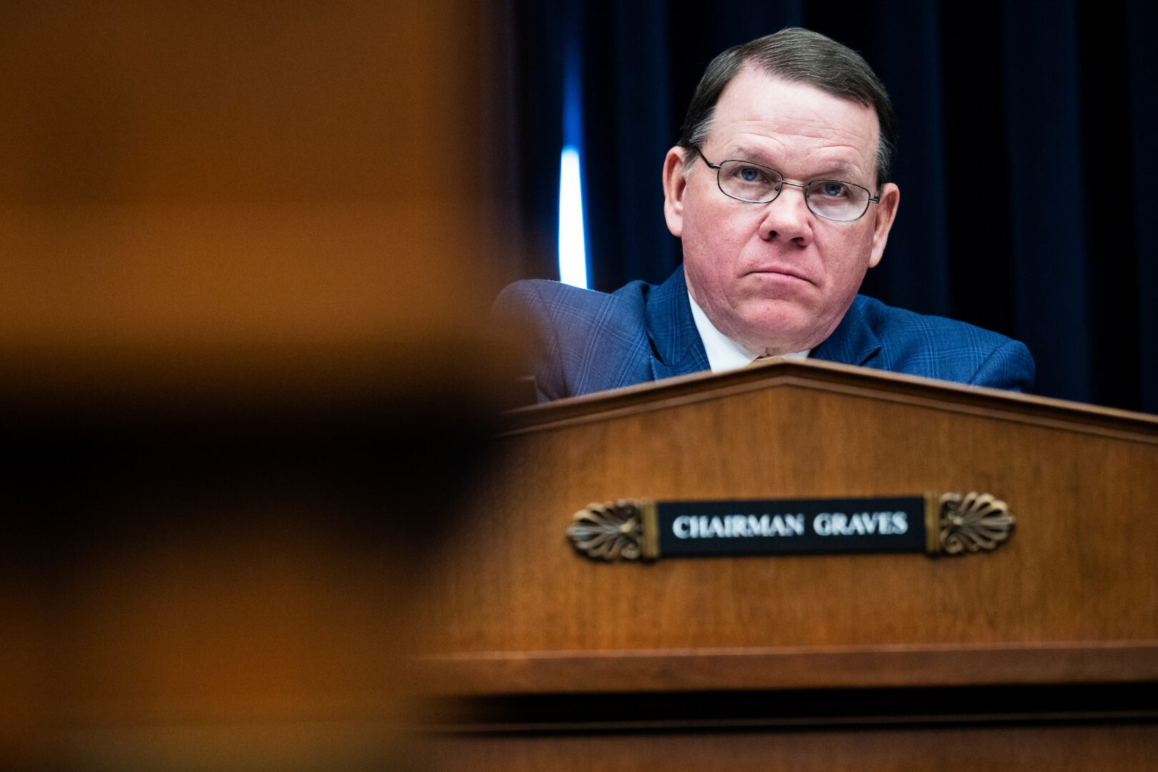 House Transportation and Infrastructure Chairman Sam Graves, R-Mo., attends a panel organizational meeting and hearing in the Rayburn House Office Building on Feb. 1, 2023. 