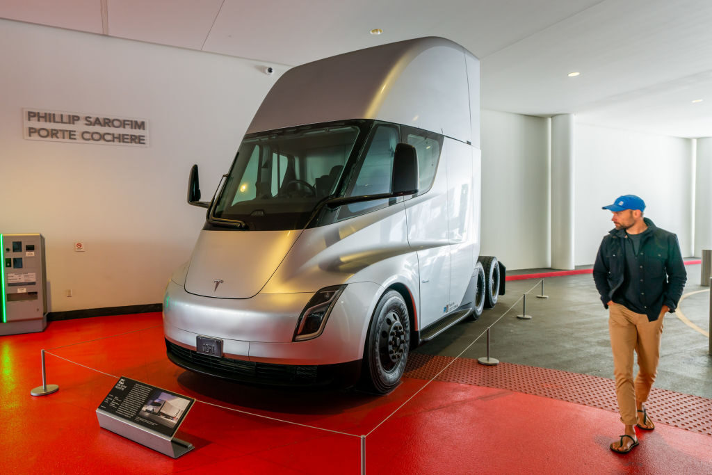 The Biden administration hopes its new heavy-duty truck emission standards will encourage the deployment of cleaner rigs like this Tesla Semi, but a 100-year-old excise tax may discourage purchases.