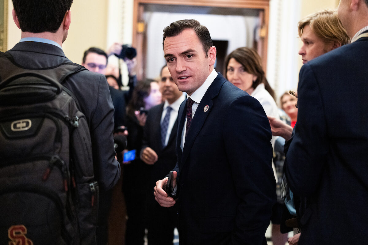 Rep. Mike Gallagher, R-Wis., is seen in the U.S. Capitol after the House passed the Protecting Americans from Foreign Adversary Controlled Applications Act, which could ban TikTok in the U.S., on Wednesday, March 13.